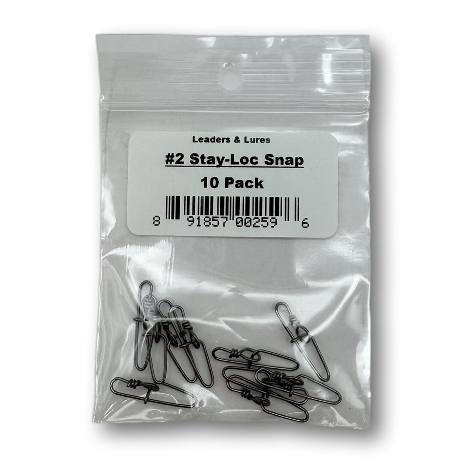 Leaders & Lures Stay-Loc Snaps (10 per pack)