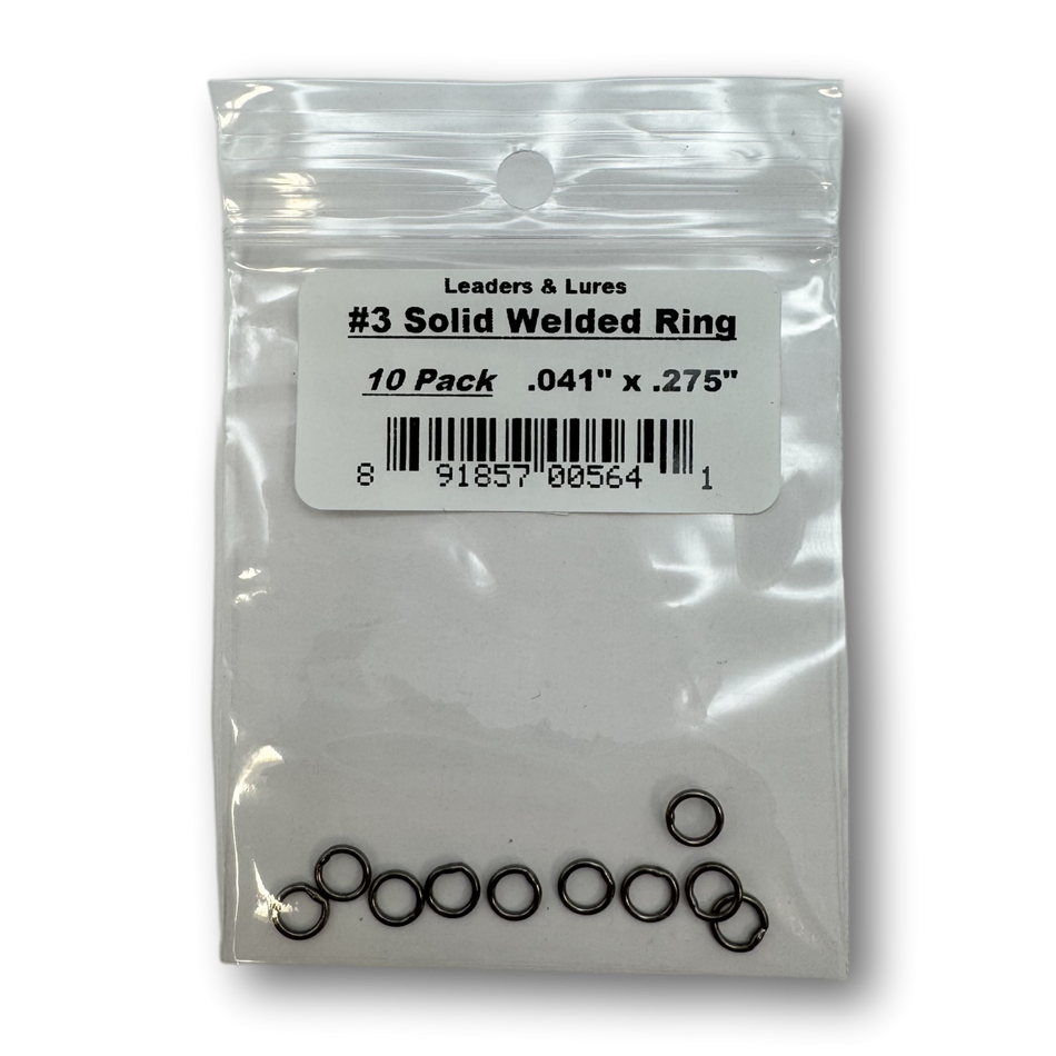 Leaders & Lures Solid Welded Rings (10 per pack)