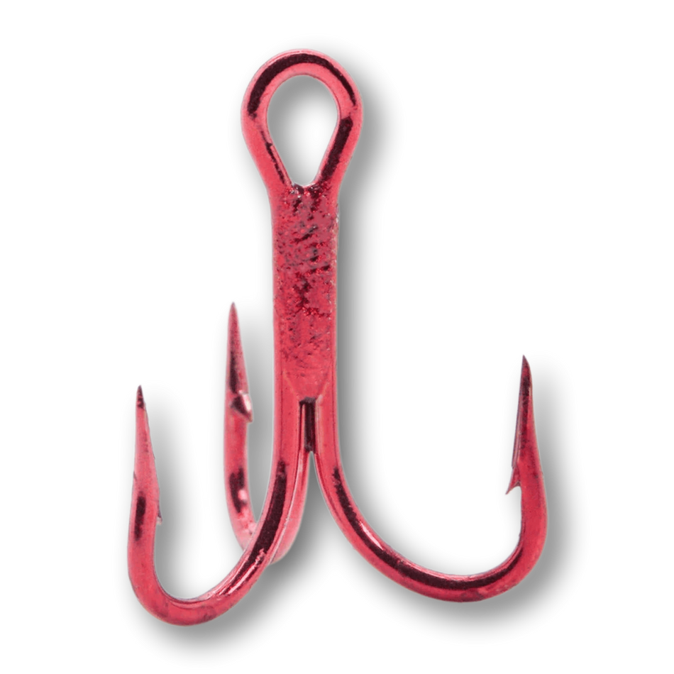 Mustad 3551-RB Red Treble Hooks (5 per pack)