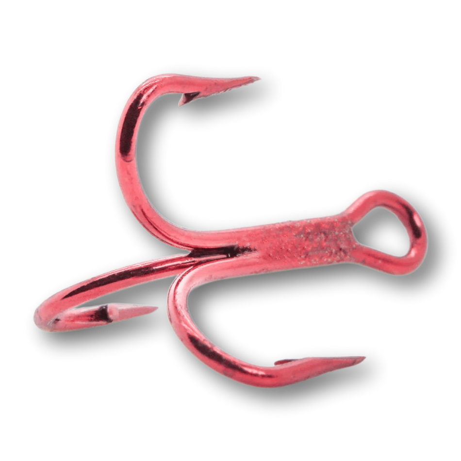 Mustad 3551-RB Red Treble Hooks (5 per pack)