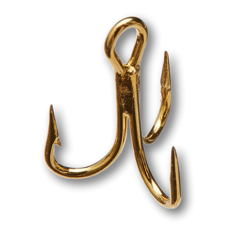 Mustad 3551 Treble Hooks - Gold