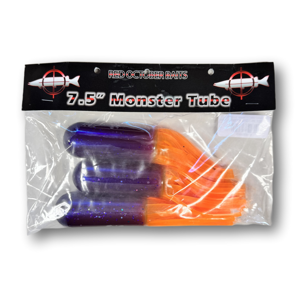 Red October Baits 7.5" Monster Tubes (3-Pack Unrigged)