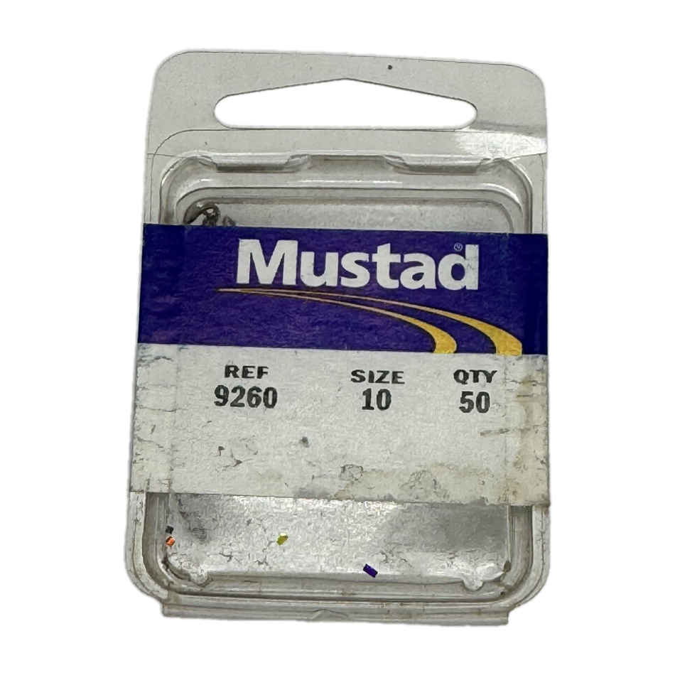 Mustad 9260 Beak Hooks – Size 10 (50-Pack)