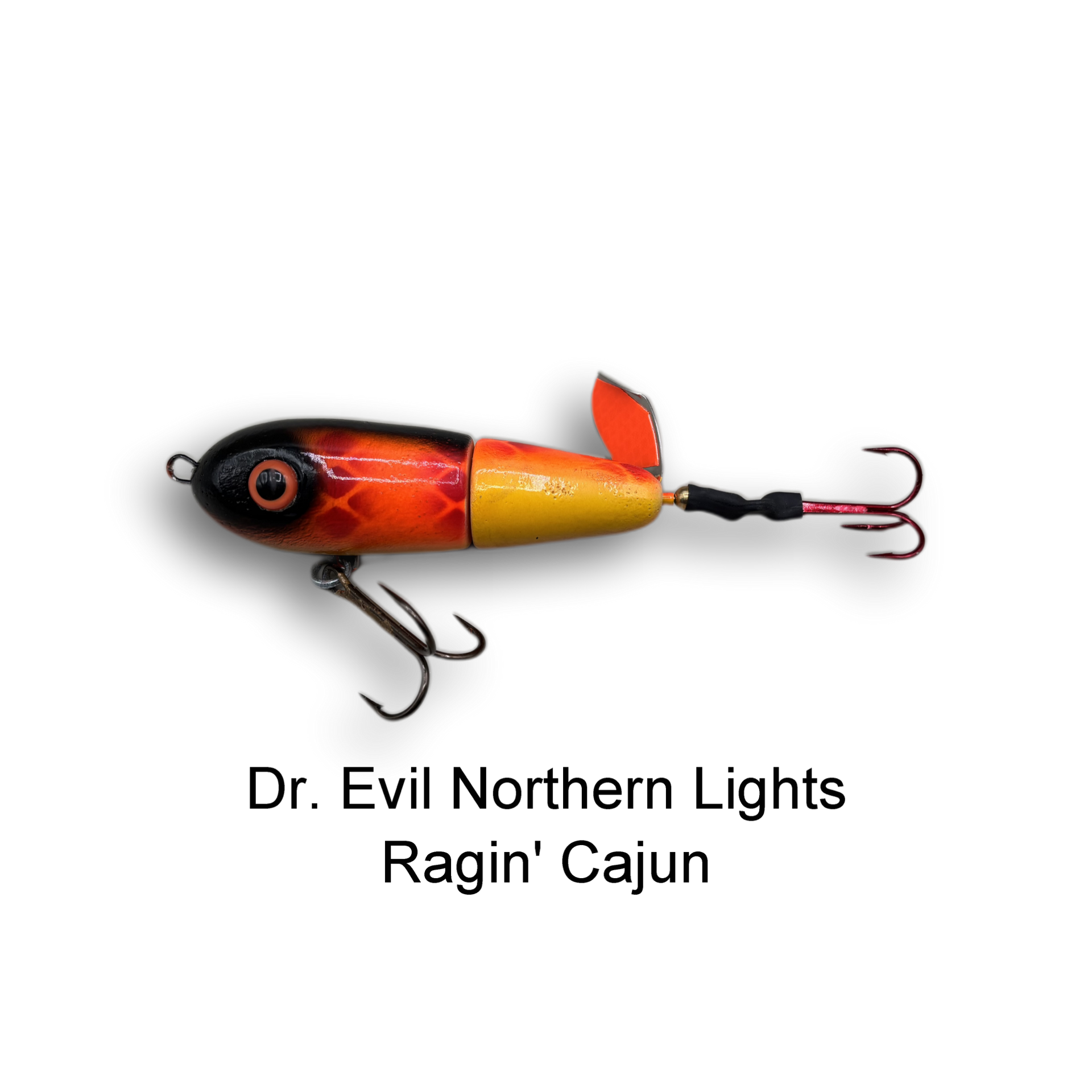 Lake X Lures Northern Lights Series Dr. Evil Surface Bait orange toxic
