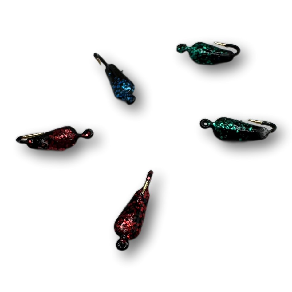 K&E Black Moon Glitter Jigs (5 pack) Assorted