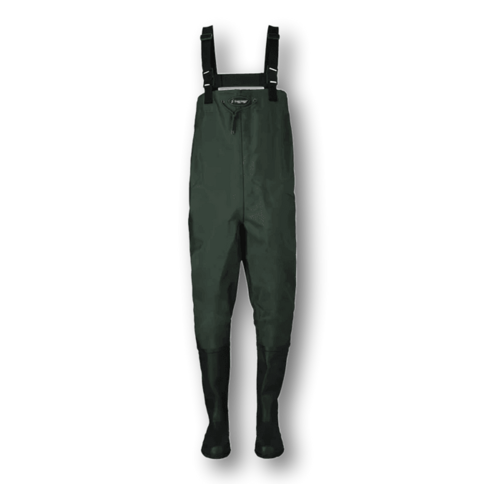 Frogg Toggs Cascades 2-Ply Poly/Rubber Bootfoot Cleated Chest Waders - Forest Green