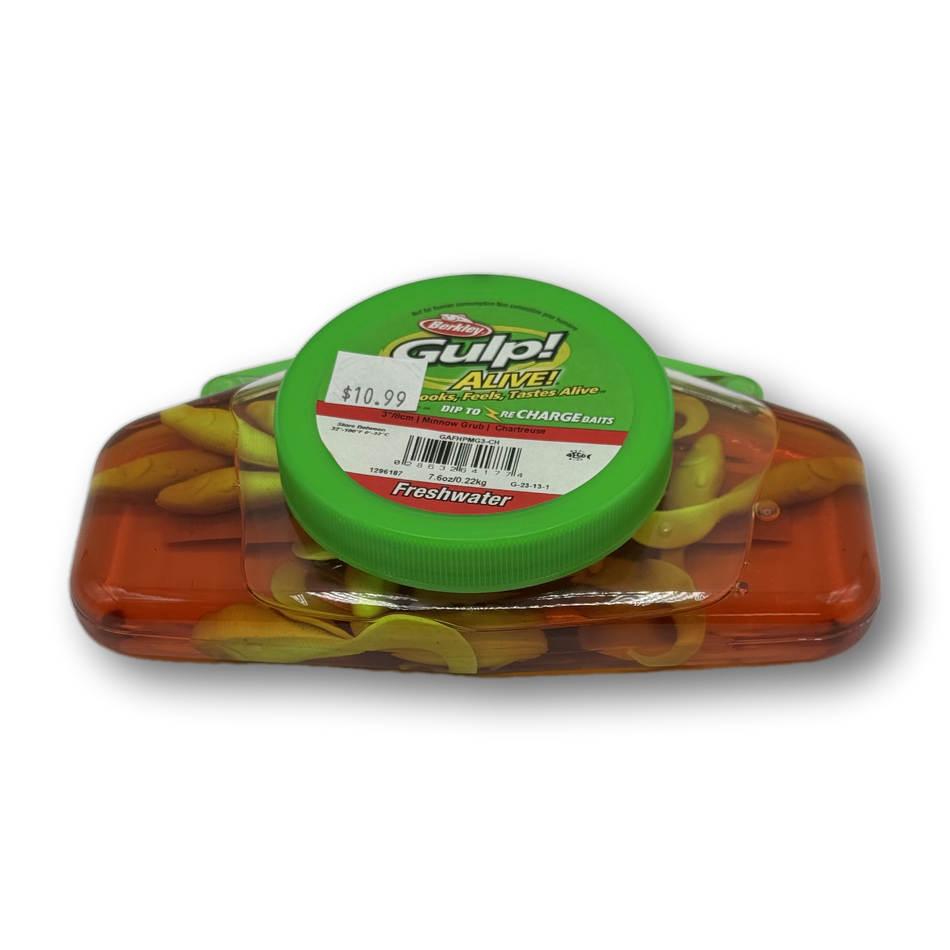 Gulp! Alive 3" Minnow Grub (7.6 oz Jug)