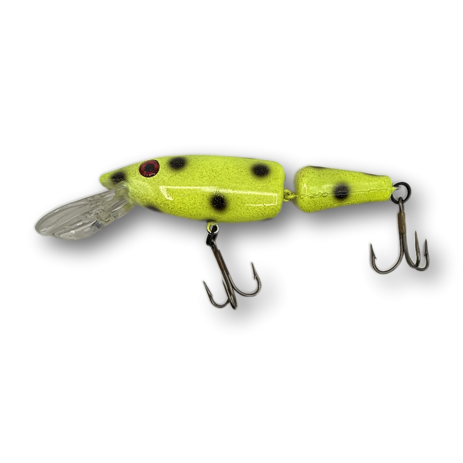 ernie fishing lure Musky Mania 9" Crankbait Chartreuse Coachdog By taking the classic Ernie profile and adding a jointed tail Musky Mania Li'l Ernie Holoform