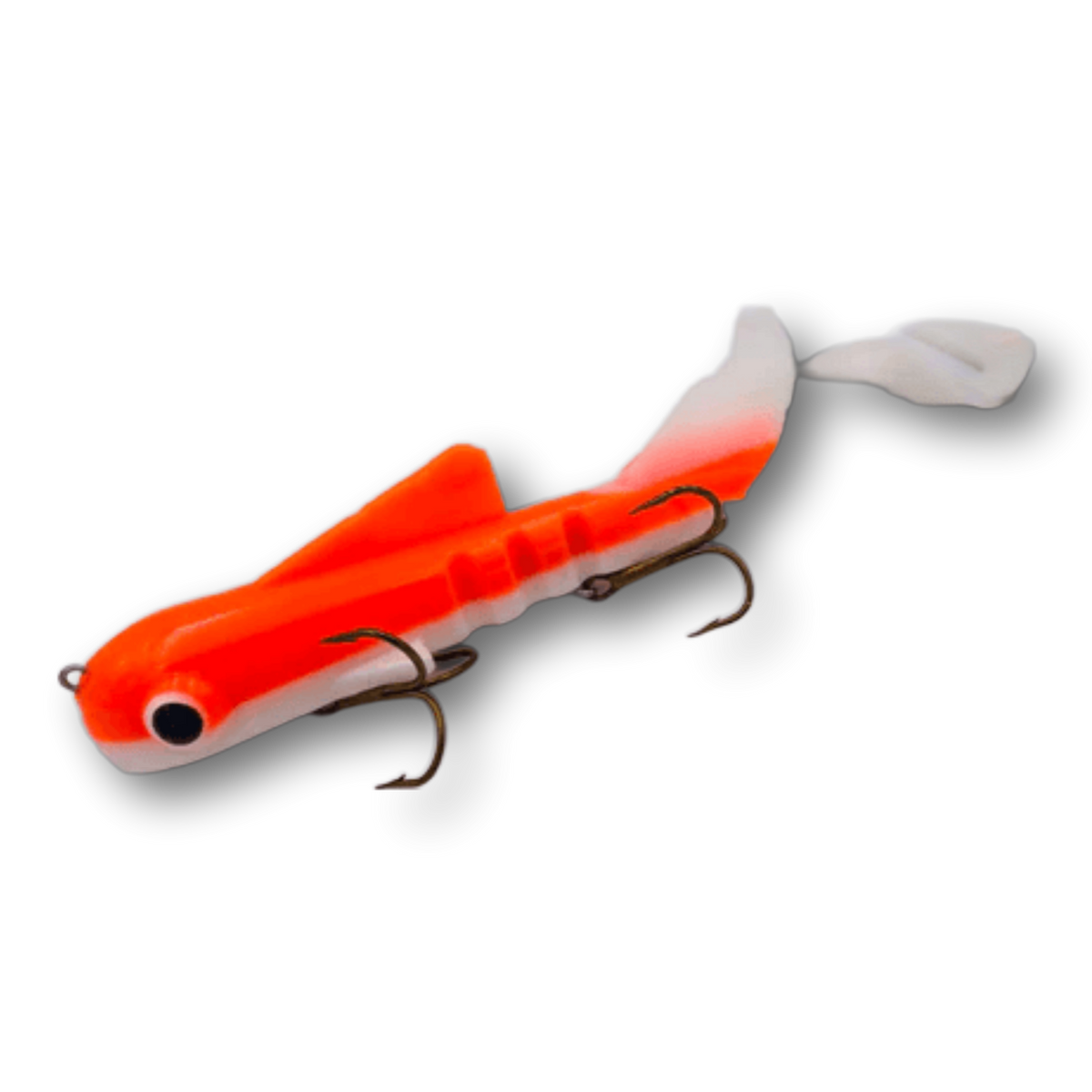 bulldog fishing lures Bull Dawgs Fin Rage Tackle duty plastic lure features a jointed internal harness that creates a unique swimming action Leland's Lures Trout Magnet Fishing