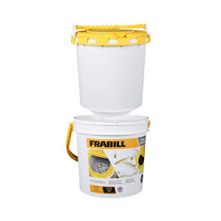 Frabill Drainer Bait Bucket Yellow/White