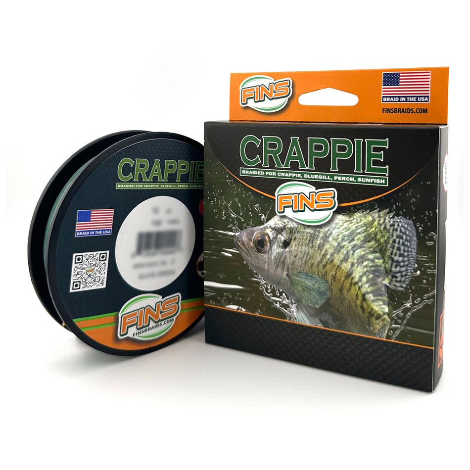 FINS Crappie Fishing Braid (100 yard spools)