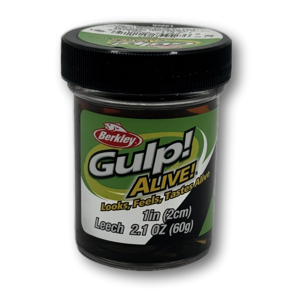 Gulp! Alive Leeches 1" Black (2.1 oz jar)