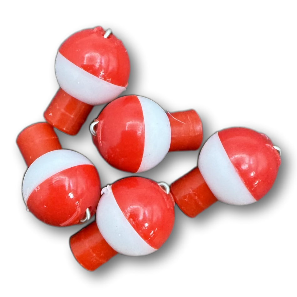 HT Bobber - 1/2" Red and White