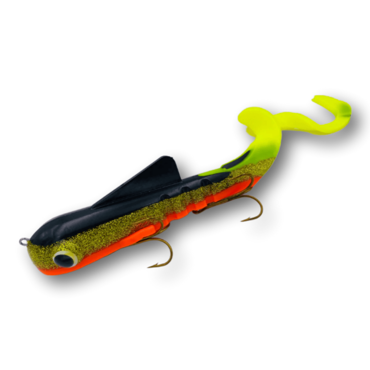 bull dawg fish lure Musky Innovations Regular - Standard Harness The Bull Dawg can be straight cranked Musky Innovations Regular Bull Dawg-Black/Orange