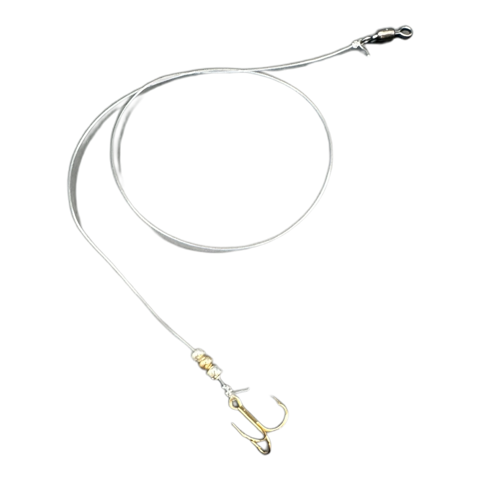 Z Leaders Fluorocarbon Gold Panfish Treble Rigs