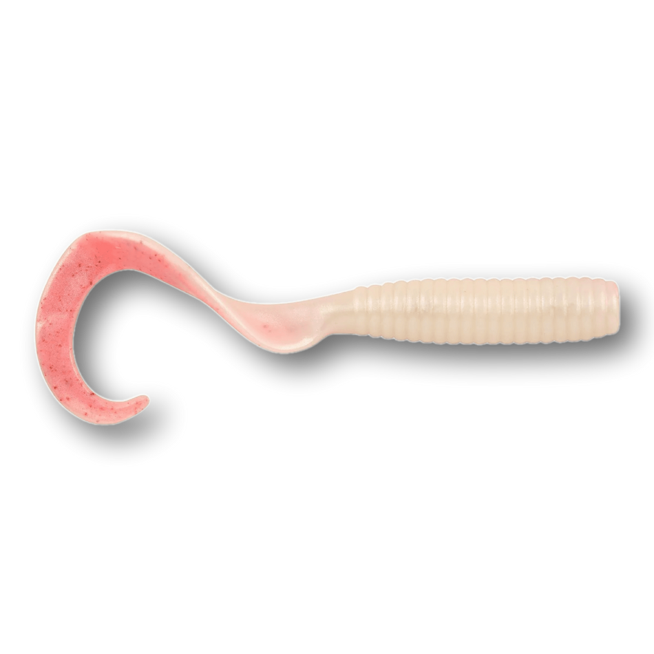 Berkley Gulp! 4" Grub – Pink Shine GLOW (8-Pack) | Extreme Closeout