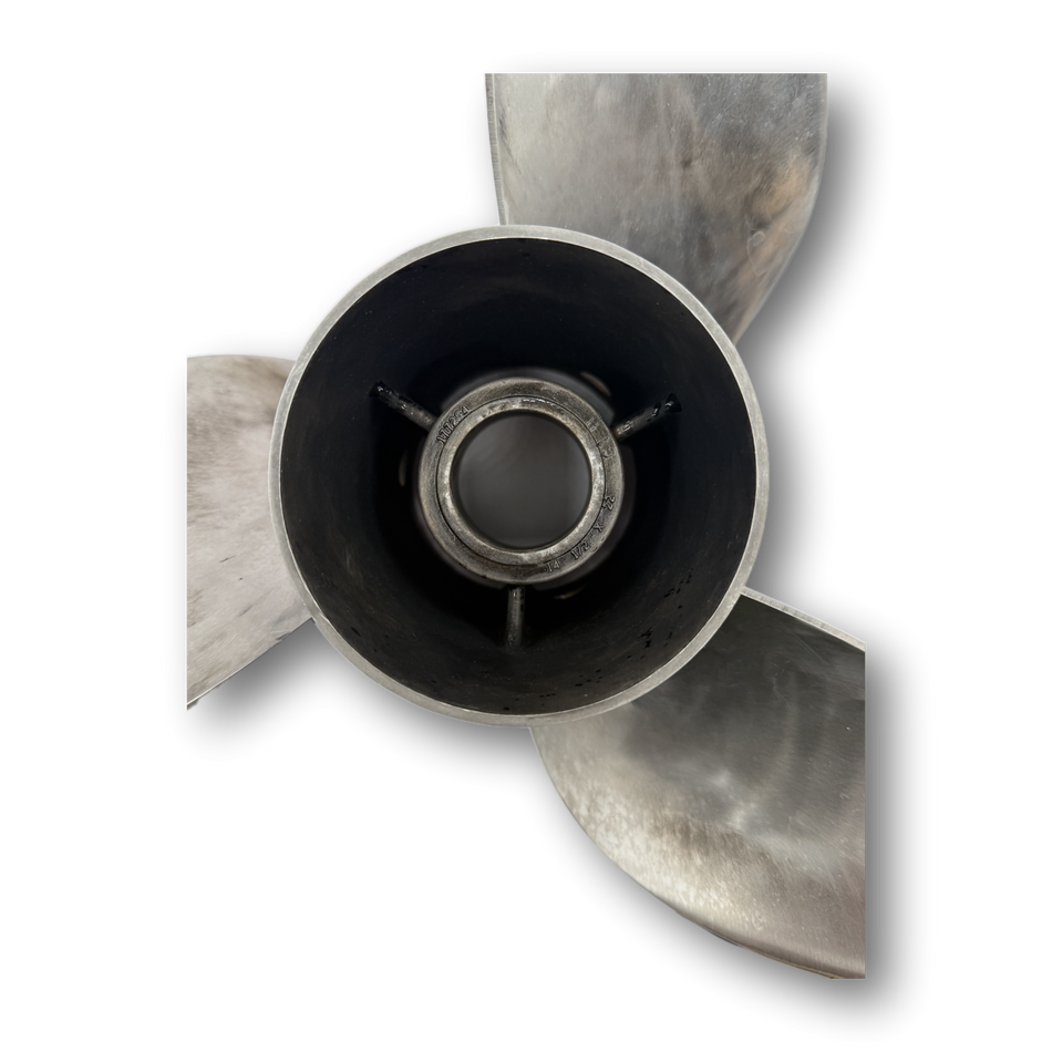 Used OEM Evinrude Johnson Evinrude/Johnson Raker II Stainless Propeller - 14.5 x 22