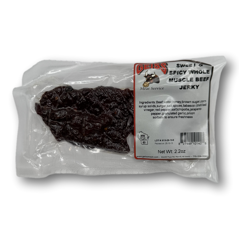 Geiss Meats Sweet & Spicy Whole Muscle Jerky