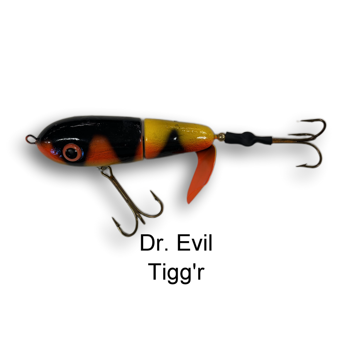 Lake X Lures Northern Lights Series Dr. Evil Surface Bait orange toxic