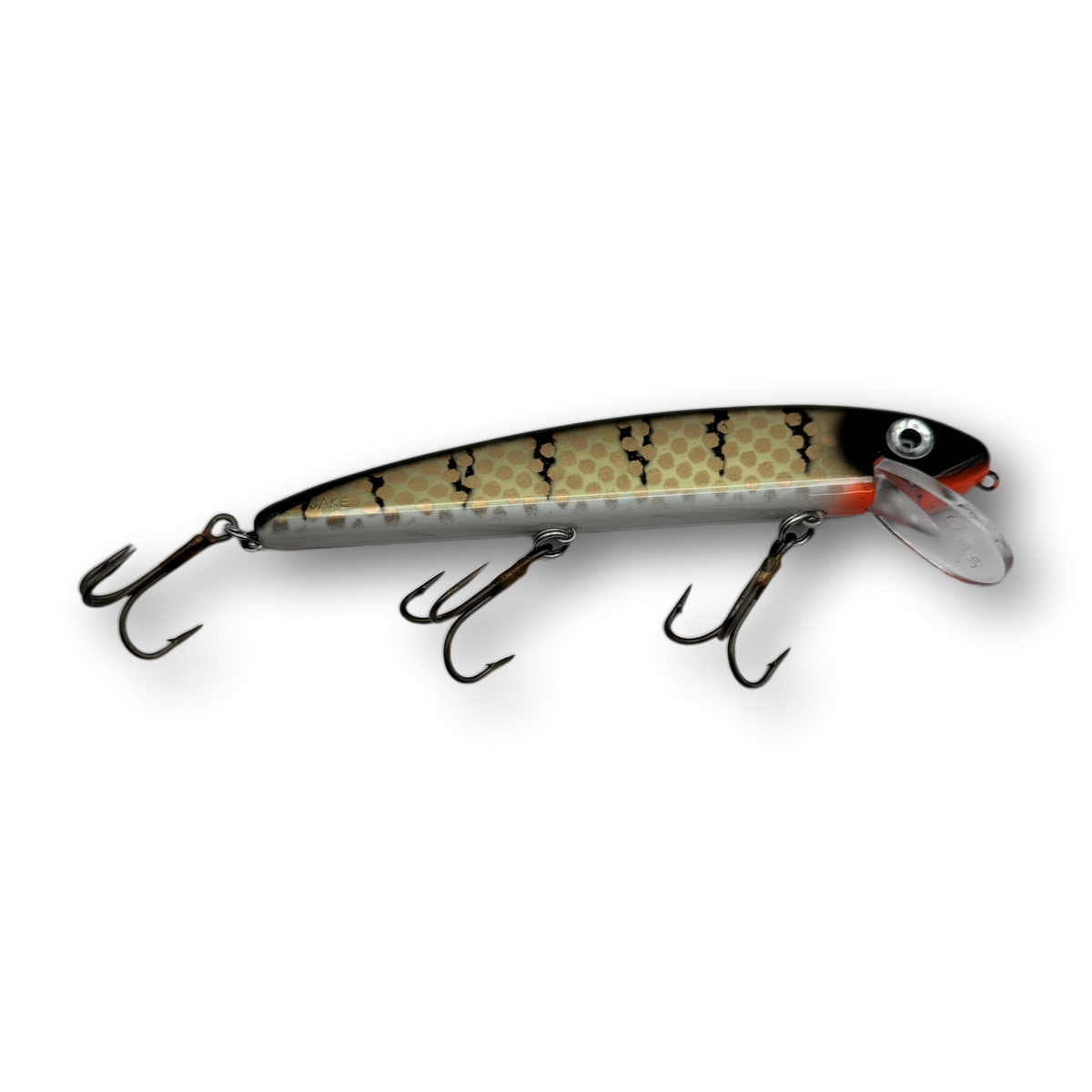 Musky Mania Jake Big Minnow Lure 8ft 2.6oz Black Perch J8-04