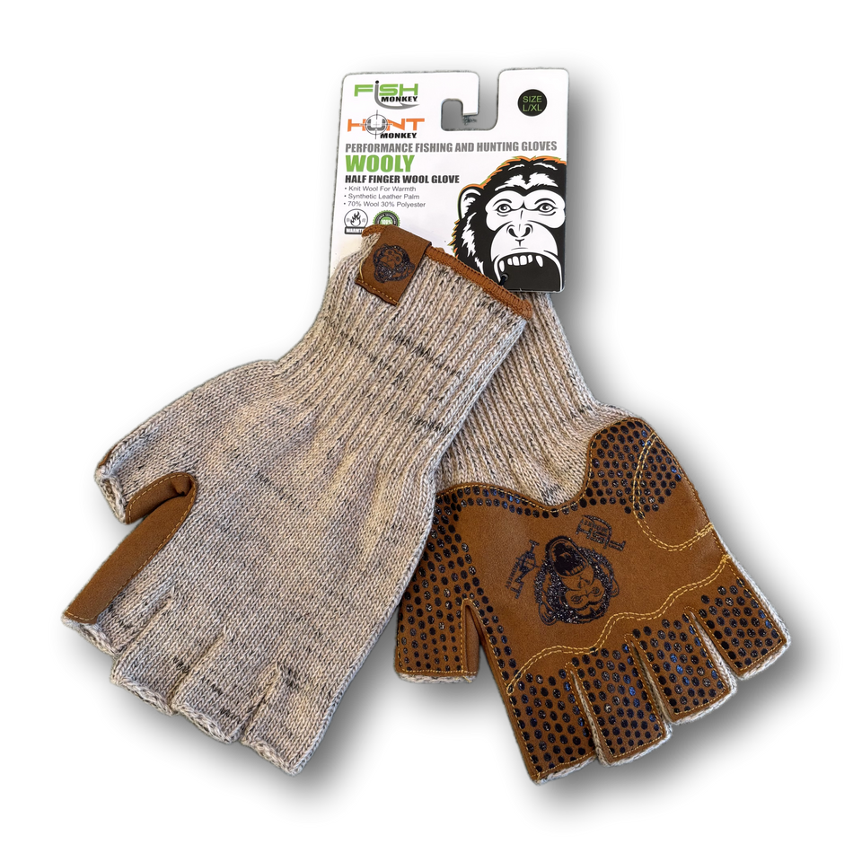 Fish Monkey Half Finger Wooly Gloves
