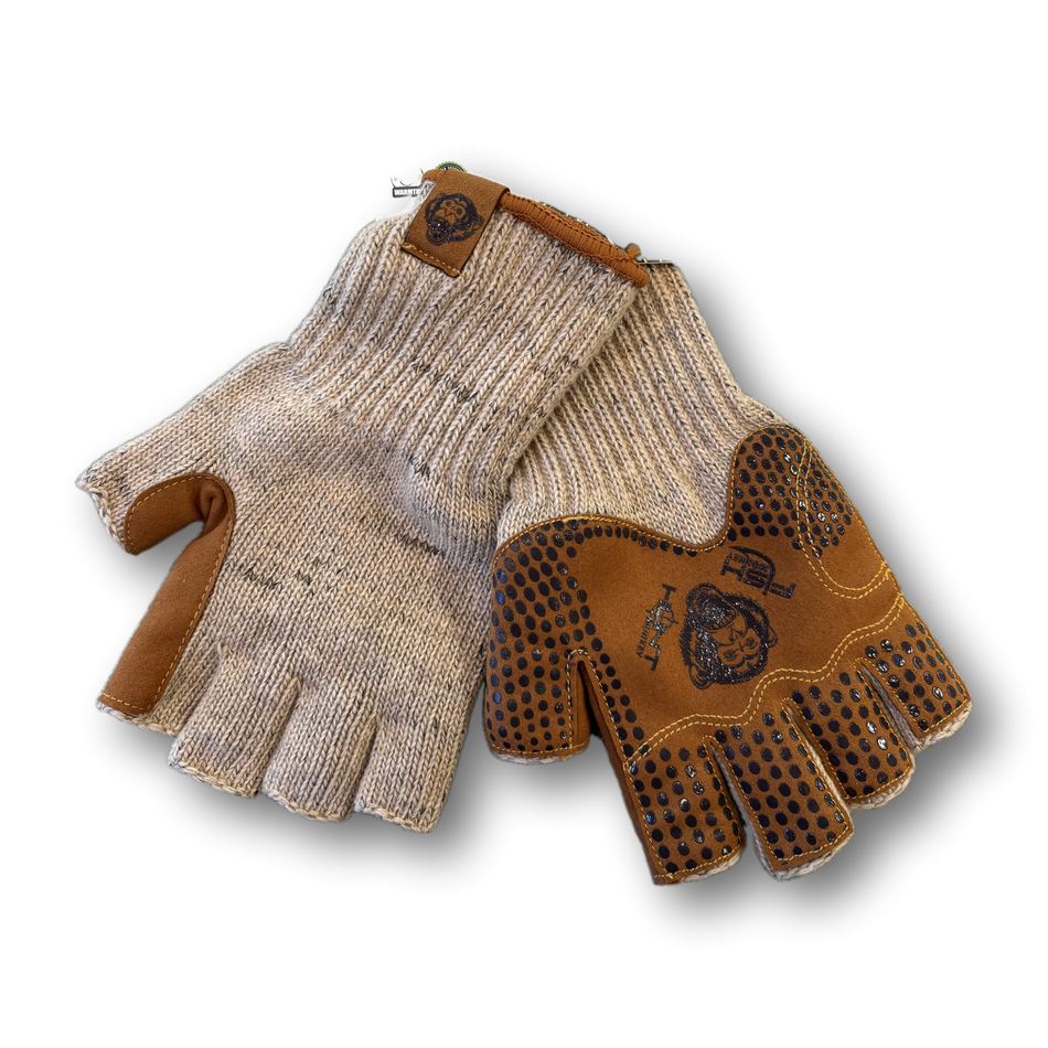 Fish Monkey Half Finger Wooly Gloves