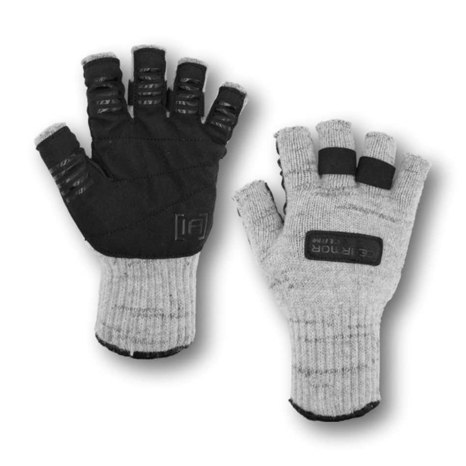 Clam Ice Armor Wooly Fingerless Gloves