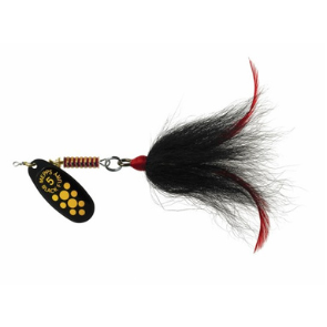 black caterpiller fishing lure Mepps Spinner Black Fury SERIES
