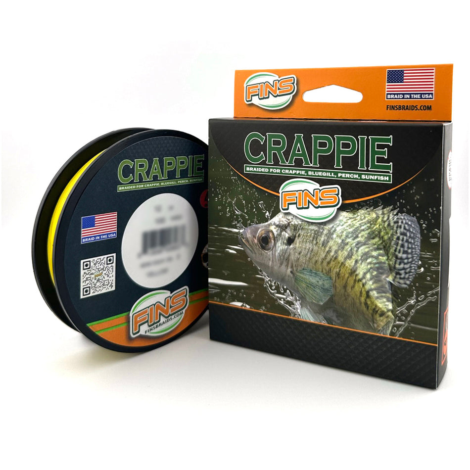 FINS Crappie Fishing Braid (100 yard spools)